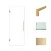 Samuel Müeller SMEHTA307610C-T-CB Ethan 30-in W x 76-in H Hinged Shower Door in Champagne Bronze with Clear Glass