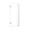 Ethan 31.5-in W x 76-in H Hinged Shower Door in Brushed Stainless with Clear Glass, SMEHTB-315257610C-BS