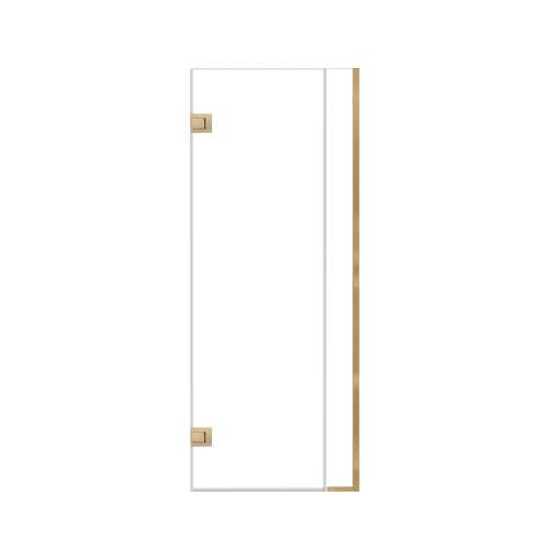 Ethan 31.5-in W x 76-in H Hinged Shower Door in Champagne Bronze with Clear Glass, SMEHTB-315257610C-CB