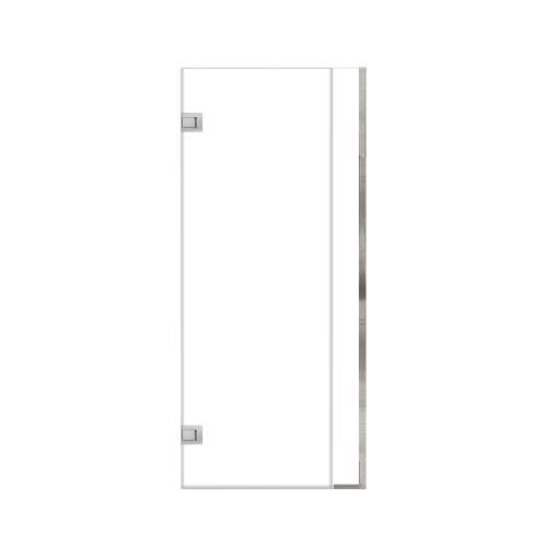Ethan 32.5-in W x 76-in H Hinged Shower Door in Brushed Stainless with Clear Glass, SMEHTB-325267610C-BS