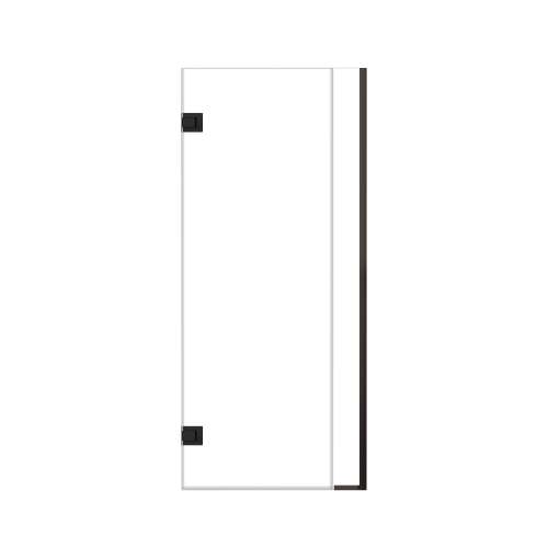 Ethan 32.5-in W x 76-in H Hinged Shower Door in Matte Black with Clear Glass, SMEHTB-325267610C-MB
