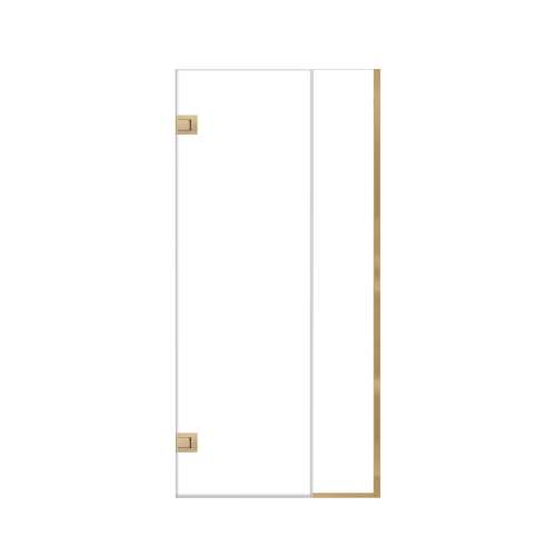 Ethan 36.5-in W x 76-in H Hinged Shower Door in Champagne Bronze with Clear Glass, SMEHTB-365247610C-CB