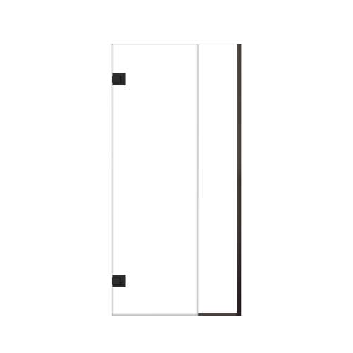 Ethan 38.5-in W x 76-in H Hinged Shower Door in Matte Black with Clear Glass, SMEHTB-385267610C-MB