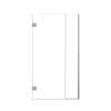 Ethan 39.5-in W x 76-in H Hinged Shower Door in Brushed Stainless with Clear Glass, SMEHTB-395277610C-BS