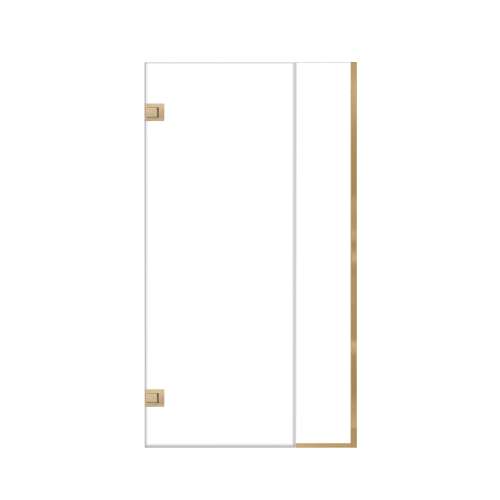 Ethan 39.5-in W x 76-in H Hinged Shower Door in Champagne Bronze with Clear Glass, SMEHTB-395277610C-CB