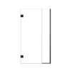 Ethan 39.5-in W x 76-in H Hinged Shower Door in Matte Black with Clear Glass, SMEHTB-395277610C-MB