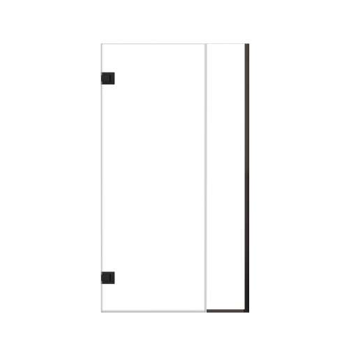 Ethan 39.5-in W x 76-in H Hinged Shower Door in Matte Black with Clear Glass, SMEHTB-395277610C-MB