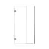 Ethan 42-in W x 76-in H Hinged Shower Door in Brushed Stainless with Clear Glass, SMEHTB-42247610C-BS