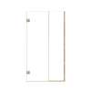 Ethan 42-in W x 76-in H Hinged Shower Door in Champagne Bronze with Clear Glass, SMEHTB-42247610C-CB