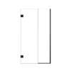 Ethan 42-in W x 76-in H Hinged Shower Door in Matte Black with Clear Glass, SMEHTB-42247610C-MB