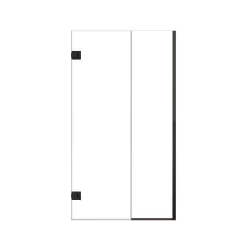 Ethan 42-in W x 76-in H Hinged Shower Door in Matte Black with Clear Glass, SMEHTB-42247610C-MB