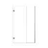 Ethan 46.5-in W x 76-in H Hinged Shower Door in Brushed Stainless with Clear Glass, SMEHTB-465287610C-BS