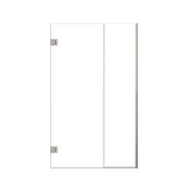 Ethan 46.5-in W x 76-in H Hinged Shower Door in Brushed Stainless with Clear Glass, SMEHTB-465287610C-BS