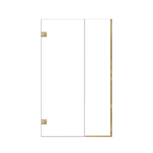 Ethan 46.5-in W x 76-in H Hinged Shower Door in Champagne Bronze with Clear Glass, SMEHTB-465287610C-CB