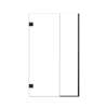 Ethan 46.5-in W x 76-in H Hinged Shower Door in Matte Black with Clear Glass, SMEHTB-465287610C-MB
