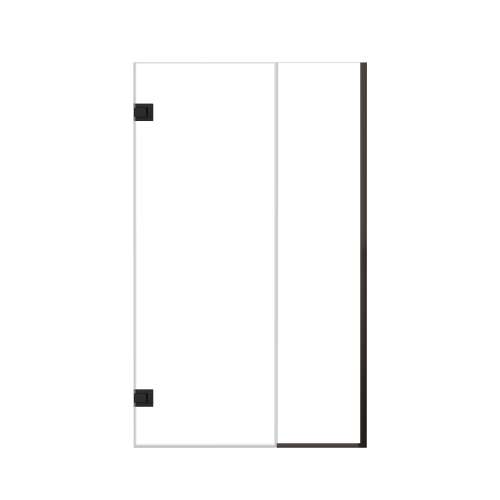 Ethan 46.5-in W x 76-in H Hinged Shower Door in Matte Black with Clear Glass, SMEHTB-465287610C-MB