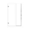 Ethan 46.5-in W x 76-in H Hinged Shower Door in Polished Chrome with Clear Glass, SMEHTB-465287610C-PC
