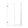 Ethan 50-in W x 76-in H Hinged Shower Door in Brushed Stainless with Clear Glass, SMEHTB-50267610C-BS