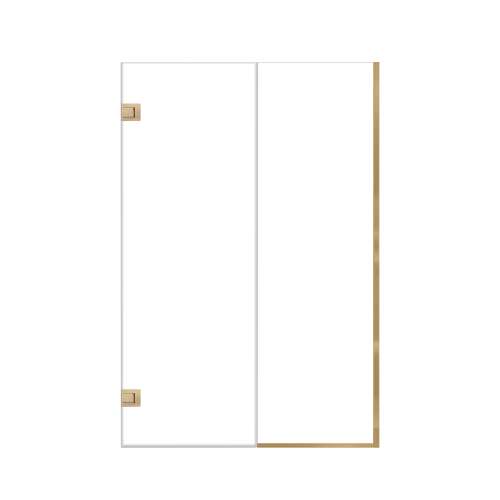 Ethan 50-in W x 76-in H Hinged Shower Door in Champagne Bronze with Clear Glass, SMEHTB-50267610C-CB