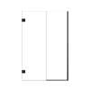 Ethan 50-in W x 76-in H Hinged Shower Door in Matte Black with Clear Glass, SMEHTB-50267610C-MB