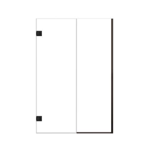 Ethan 50-in W x 76-in H Hinged Shower Door in Matte Black with Clear Glass, SMEHTB-50267610C-MB