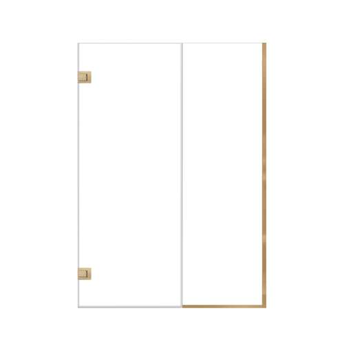 Ethan 52.5-in W x 76-in H Hinged Shower Door in Champagne Bronze with Clear Glass, SMEHTB-525287610C-CB