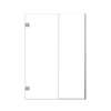 Ethan 53.5-in W x 76-in H Hinged Shower Door in Brushed Stainless with Clear Glass, SMEHTB-535297610C-BS