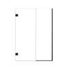 Ethan 53.5-in W x 76-in H Hinged Shower Door in Matte Black with Clear Glass, SMEHTB-535297610C-MB