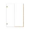 Ethan 56-in W x 76-in H Hinged Shower Door in Champagne Bronze with Clear Glass, SMEHTB-56267610C-CB