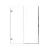 Ethan 56-in W x 76-in H Hinged Shower Door in Polished Chrome with Clear Glass, SMEHTB-56267610C-PC