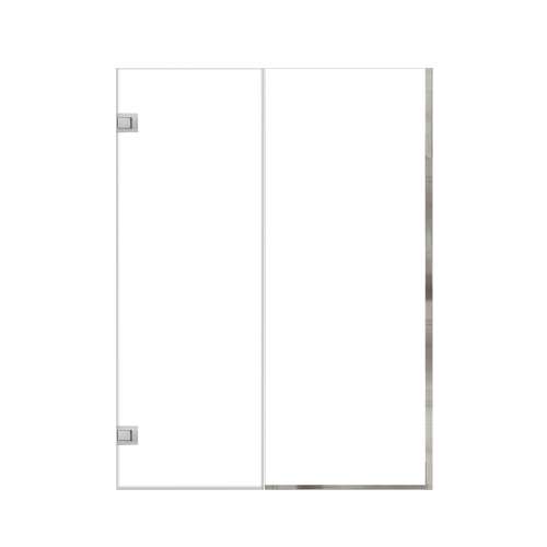 Ethan 56-in W x 76-in H Hinged Shower Door in Polished Chrome with Clear Glass, SMEHTB-56267610C-PC