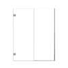 Ethan 59.5-in W x 76-in H Hinged Shower Door in Brushed Stainless with Clear Glass, SMEHTB-595297610C-BS