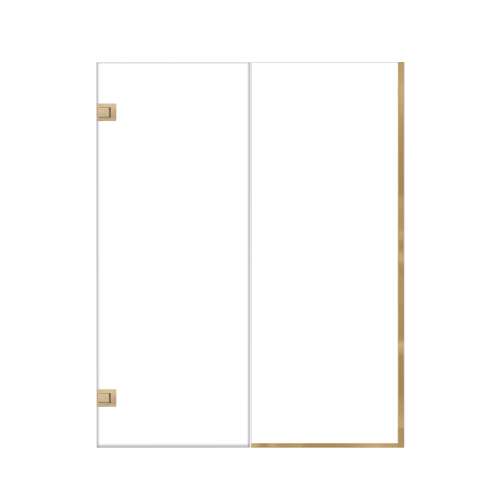 Ethan 59.5-in W x 76-in H Hinged Shower Door in Champagne Bronze with Clear Glass, SMEHTB-595297610C-CB