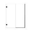 Ethan 59.5-in W x 76-in H Hinged Shower Door in Matte Black with Clear Glass, SMEHTB-595297610C-MB