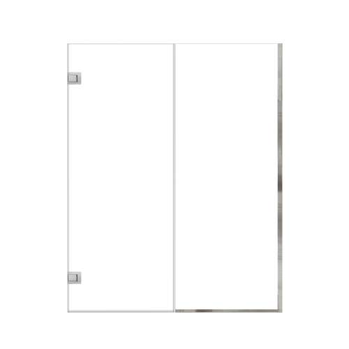 Ethan 59.5-in W x 76-in H Hinged Shower Door in Polished Chrome with Clear Glass, SMEHTB-595297610C-PC