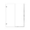 Ethan 60.5-in W x 76-in H Hinged Shower Door in Polished Chrome with Clear Glass, SMEHTB-605307610C-PC