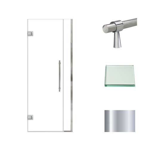 Samuel Müeller SMEHTB31257610C-BK-PC Ethan 31-in W x 76-in H Hinged Shower Door in Polished Chrome with Clear Glass