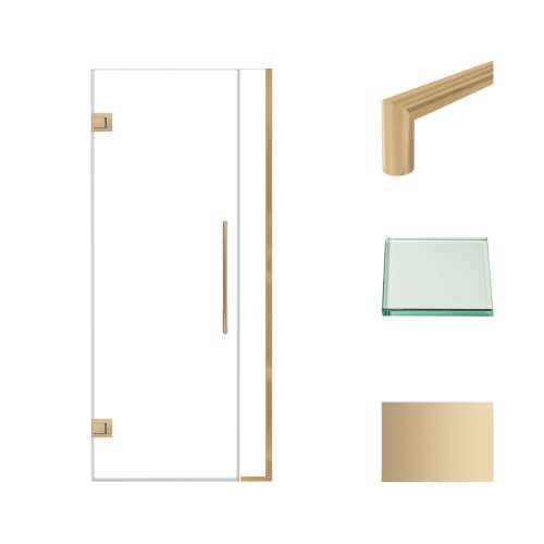 Samuel Müeller SMEHTB32267610C-T-CB Ethan 32-in W x 76-in H Hinged Shower Door in Champagne Bronze with Clear Glass