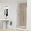 Samuel Müeller SMEHTB34287610C-T-CB Ethan 34-in W x 76-in H Hinged Shower Door in Champagne Bronze with Clear Glass