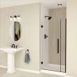 Samuel Müeller SMEHTB34287610C-T-MB Ethan 34-in W x 76-in H Hinged Shower Door in Matte Black with Clear Glass