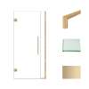 Samuel Müeller SMEHTB35297610C-T-CB Ethan 35-in W x 76-in H Hinged Shower Door in Champagne Bronze with Clear Glass