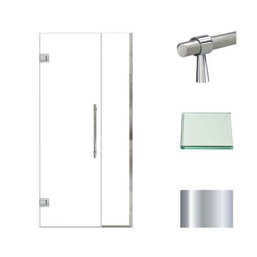 Samuel Müeller SMEHTB36247610C-BK-PC Ethan 36-in W x 76-in H Hinged Shower Door in Polished Chrome with Clear Glass