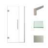 Samuel Müeller SMEHTB36247610C-T-BS Ethan 36-in W x 76-in H Hinged Shower Door in Brushed Stainless with Clear Glass