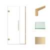 Samuel Müeller SMEHTB385267610C-T-CB Ethan 38.5-in W x 76-in H Hinged Shower Door in Champagne Bronze with Clear Glass