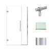 Samuel Müeller SMEHTB39277610C-BK-PC Ethan 39-in W x 76-in H Hinged Shower Door in Polished Chrome with Clear Glass