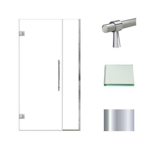 Samuel Müeller SMEHTB39277610C-BK-PC Ethan 39-in W x 76-in H Hinged Shower Door in Polished Chrome with Clear Glass