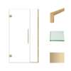 Samuel Müeller SMEHTB39277610C-T-CB Ethan 39-in W x 76-in H Hinged Shower Door in Champagne Bronze with Clear Glass