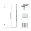 Samuel Müeller SMEHTB42247610C-BK-PC Ethan 42-in W x 76-in H Hinged Shower Door in Polished Chrome with Clear Glass