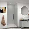 Samuel Müeller SMEHTB41297610C-BK-MB Ethan 41-in W x 76-in H Hinged Shower Door in Matte Black with Clear Glass