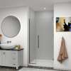 Samuel Müeller SMEHTB42307610C-T-MB Ethan 42-in W x 76-in H Hinged Shower Door in Matte Black with Clear Glass